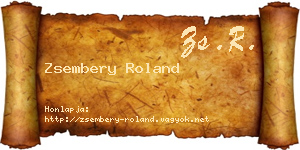 Zsembery Roland névjegykártya