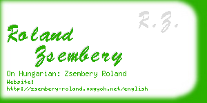 roland zsembery business card